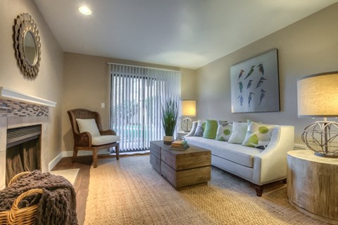 Living Room at Hangar 128 Apartments, Everett